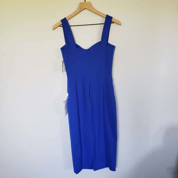 Dress The Population Nicole Electric Bright Blue Sheath Cocktail Dress sz Small - Picture 3 of 5